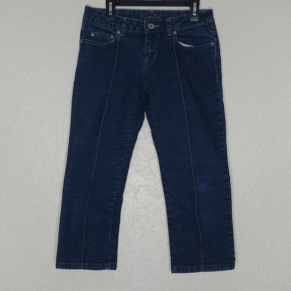 Younique Y2K Style Capri Jeans Blue Size 5 - Picture 2 of 6